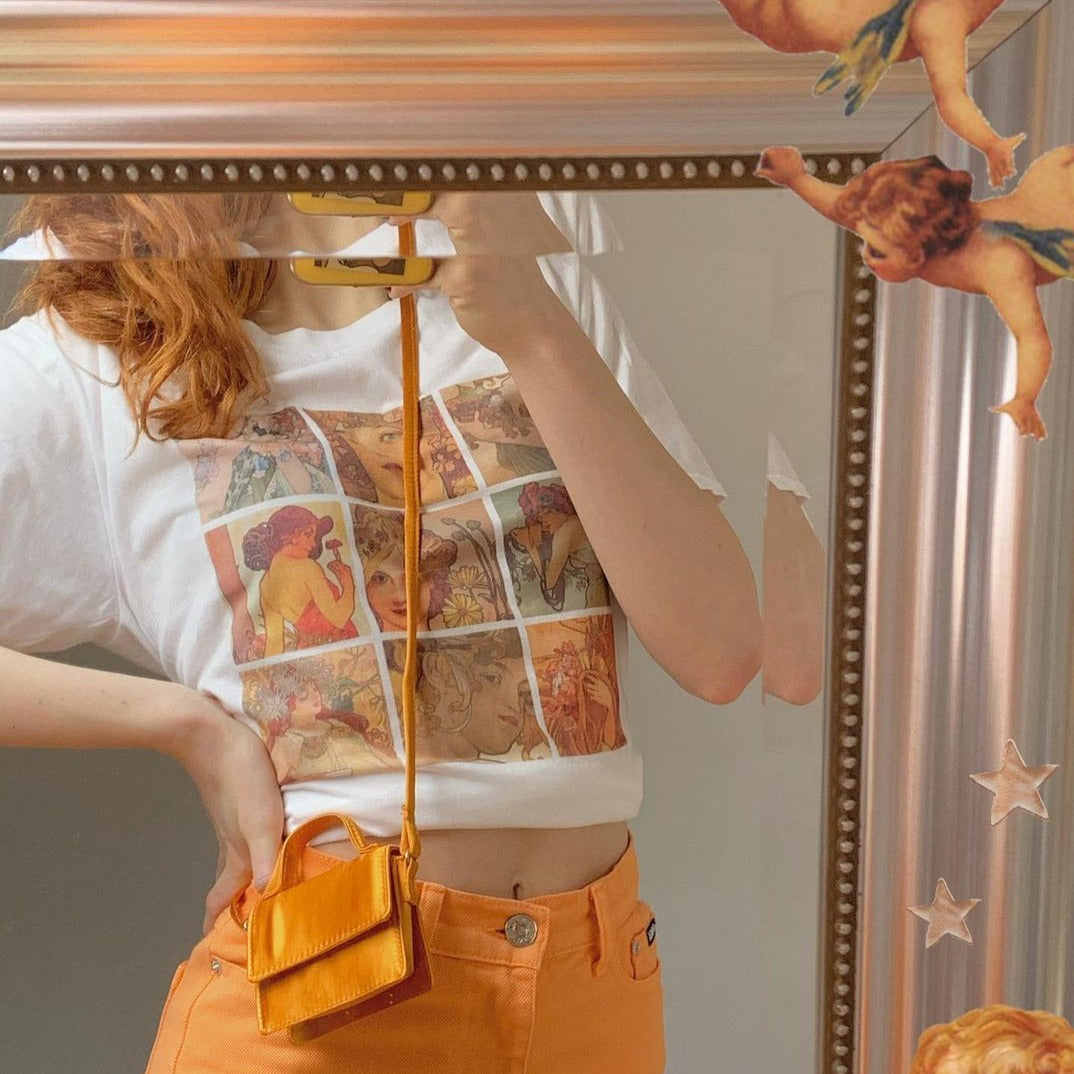 Alphonse Mucha Grid T-shirt