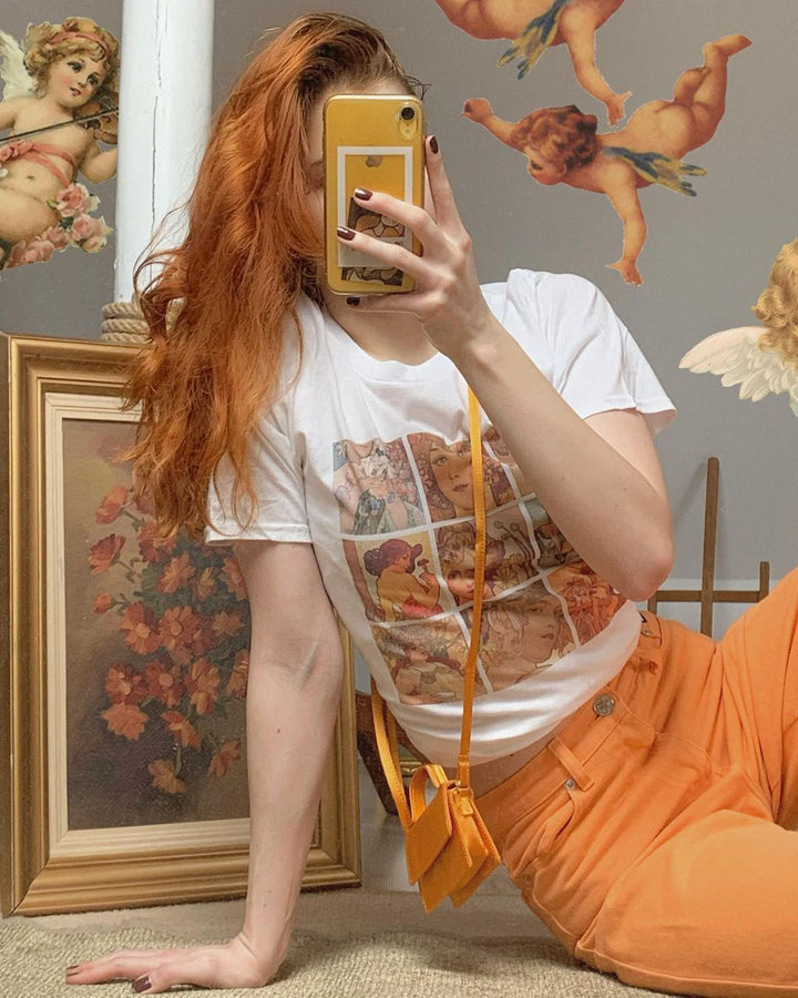 Alphonse Mucha Grid T-shirt