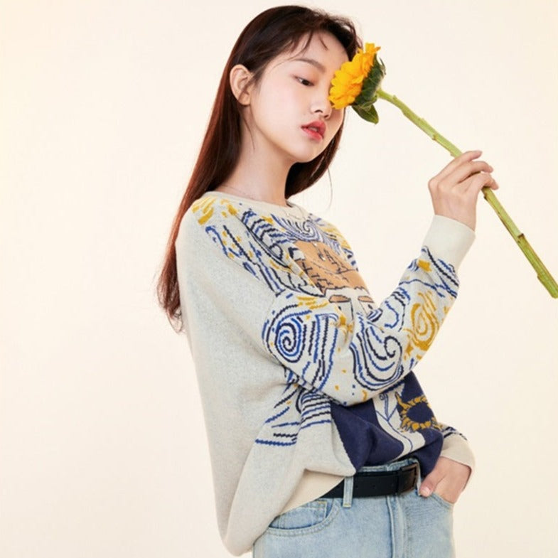 Van gogh Cartoon Jumper