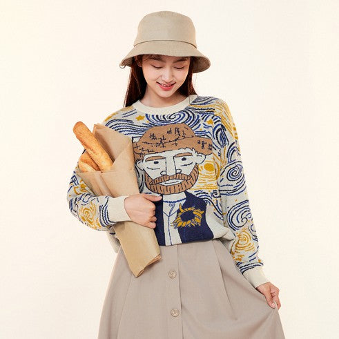 Van gogh Cartoon Jumper