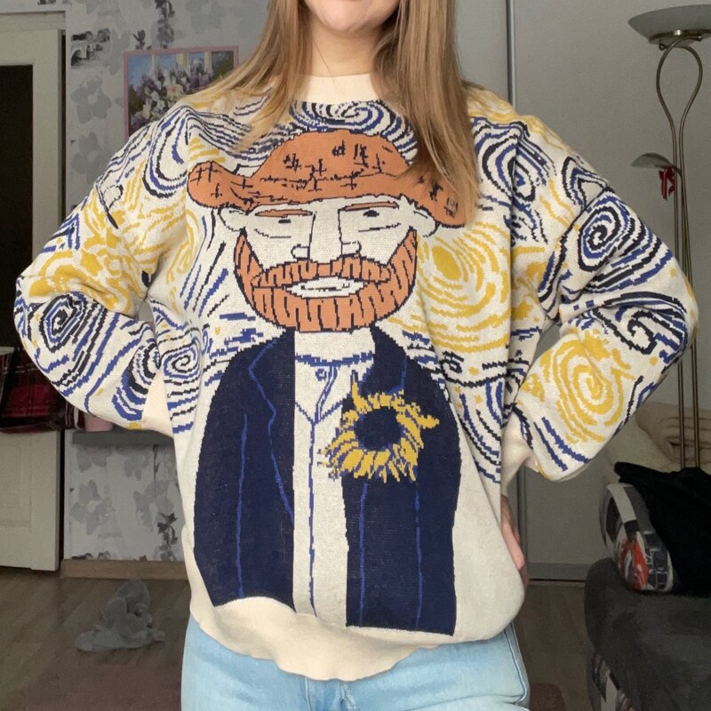 Van gogh Cartoon Jumper