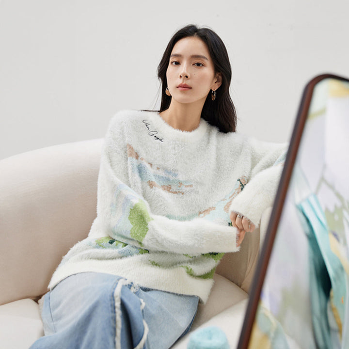 Van Gogh Wheat Field Mohair Knit Jumper