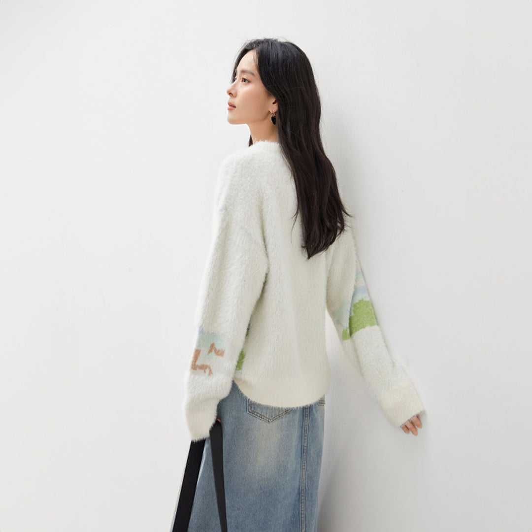 Van Gogh Wheat Field Mohair Knit Jumper