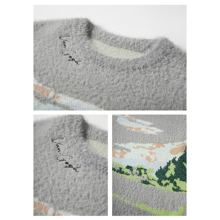 Van Gogh Wheat Field Mohair Knit Jumper