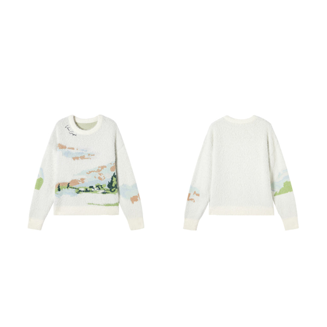 Van Gogh Wheat Field Mohair Knit Jumper