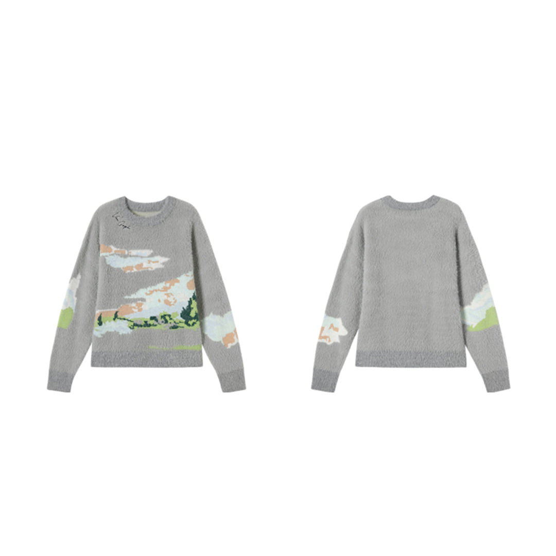 Van Gogh Wheat Field Mohair Knit Jumper