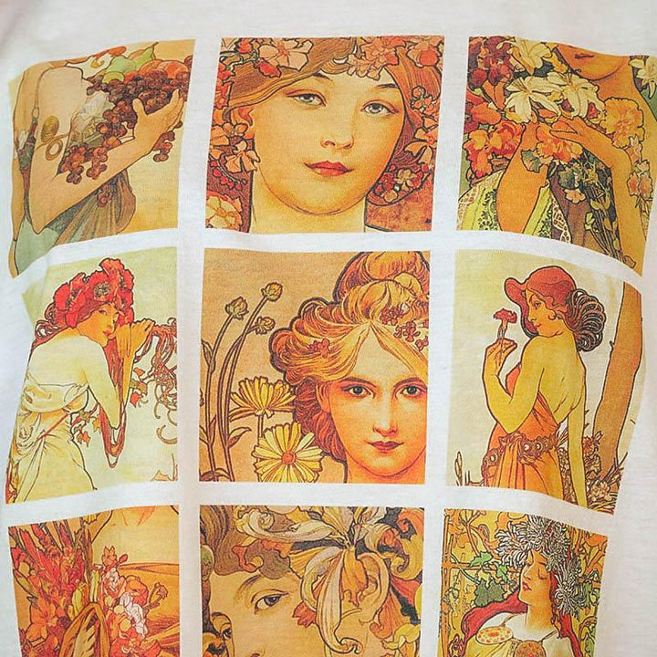 Alphonse Mucha Grid T-shirt