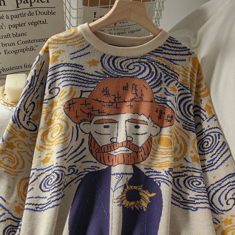 Van gogh Cartoon Jumper
