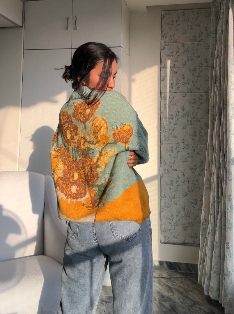 Van Gogh Vintage Cardigan Knit Jumper