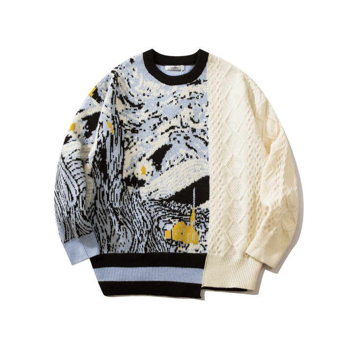 Half Knitted Starry Night Jumper