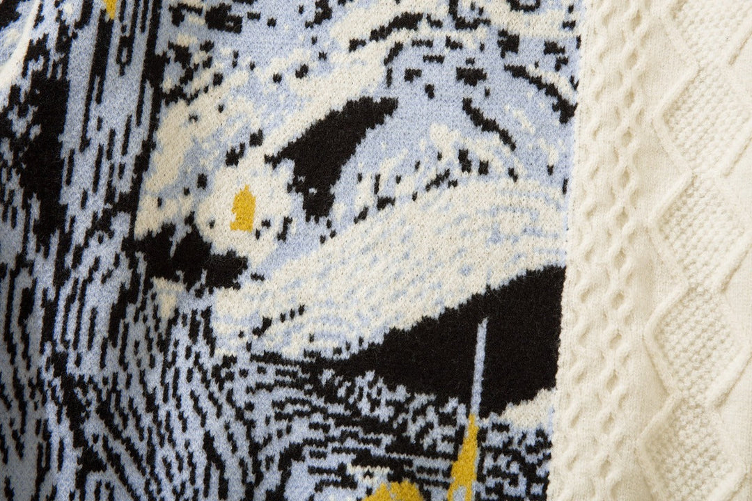 Half Knitted Starry Night Jumper