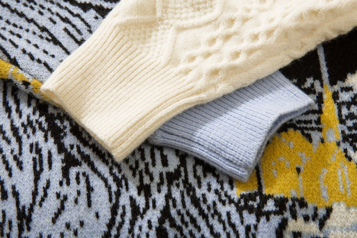 Half Knitted Starry Night Jumper