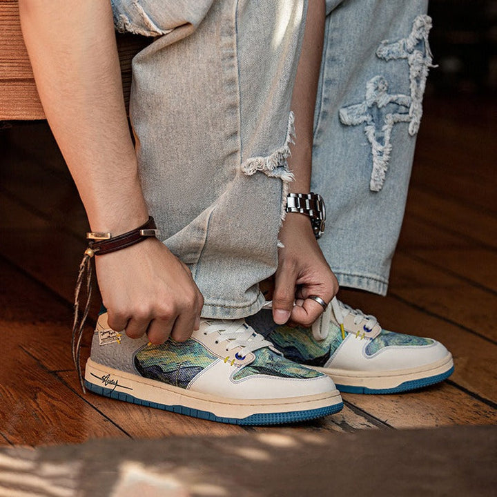 Van Gogh Starry Night inspired Trainers