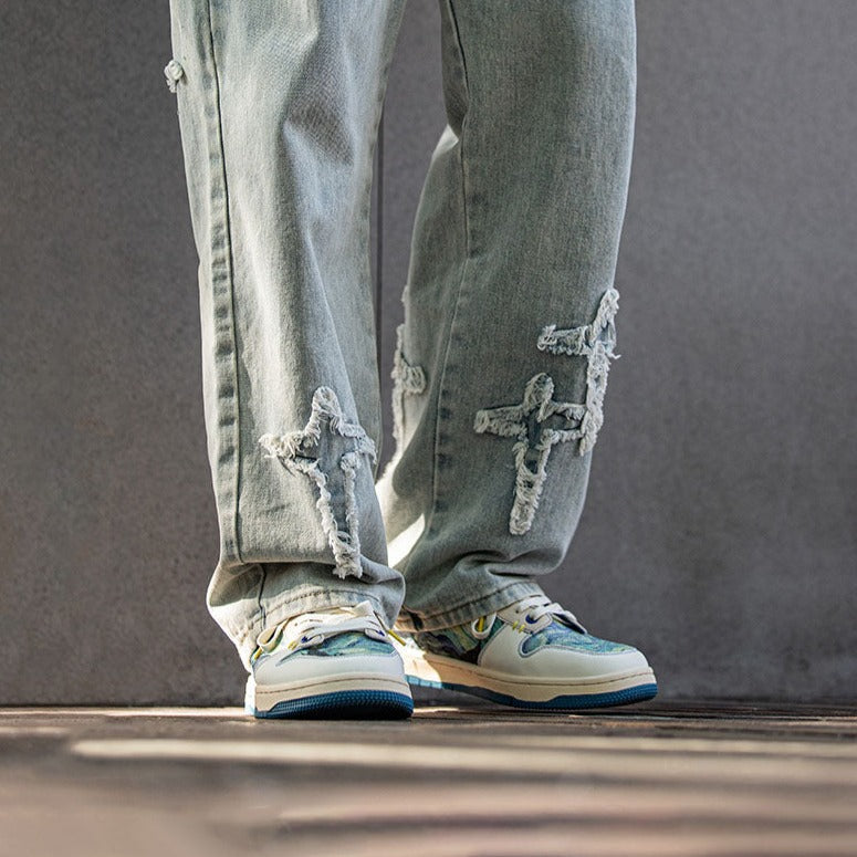 Van Gogh Starry Night inspired Trainers