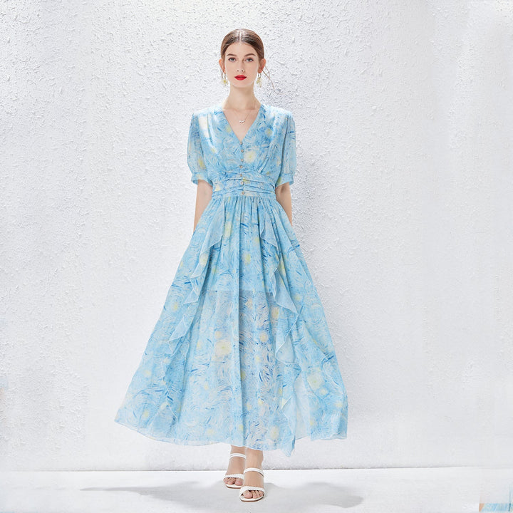 Starry Night Sleeveless Dreamy Long Dress
