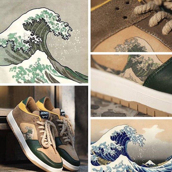 The great wave off Kanagawa inspired Trainers