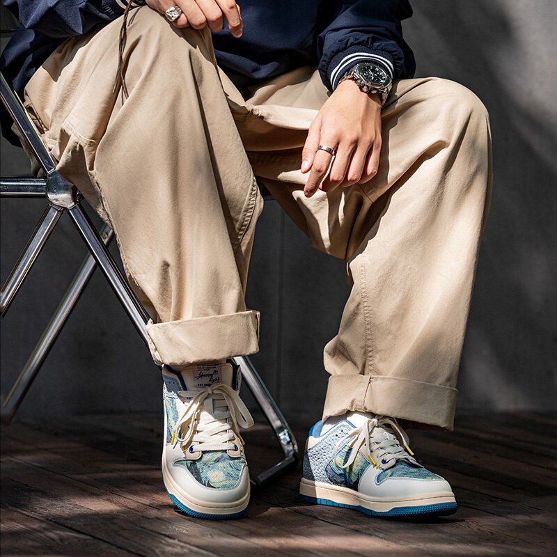 Van Gogh Starry Night inspired Trainers