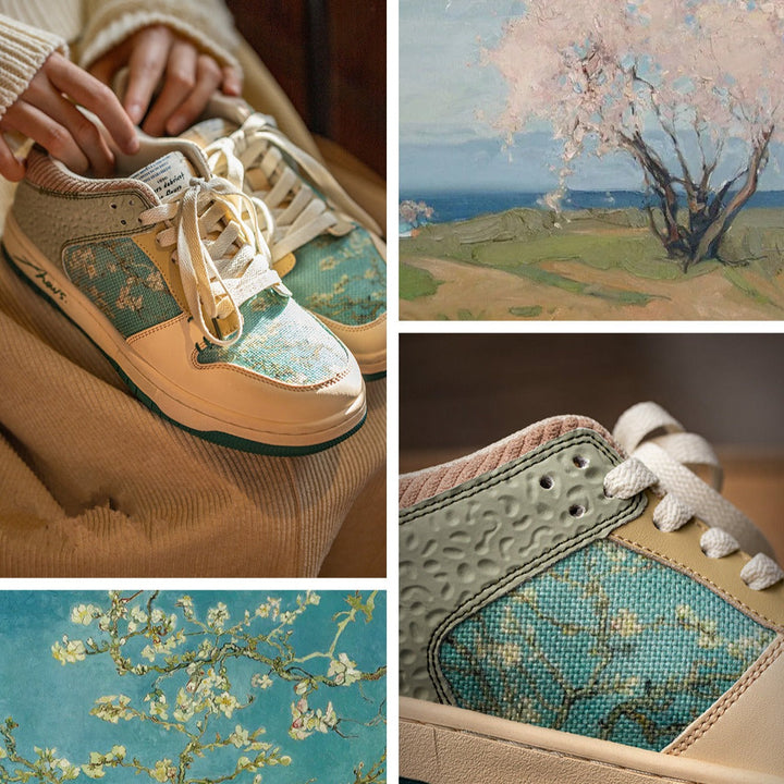 Van Gogh Almond Blossoms inspired Trainers