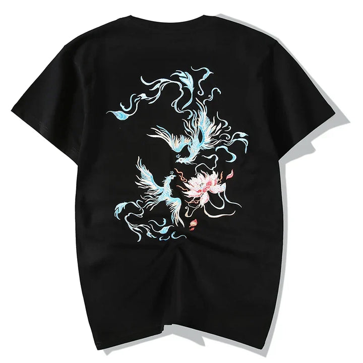 Embroidered Eternal Phoenix Dance T-shirt