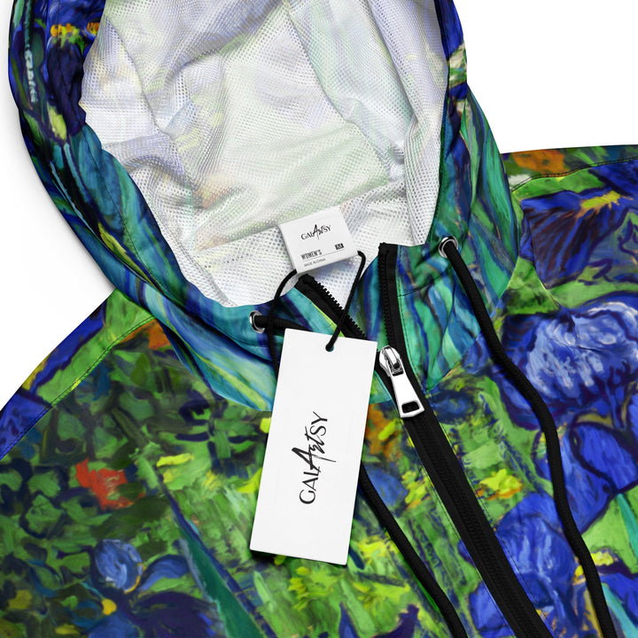 Van Gogh Irises cropped windbreaker