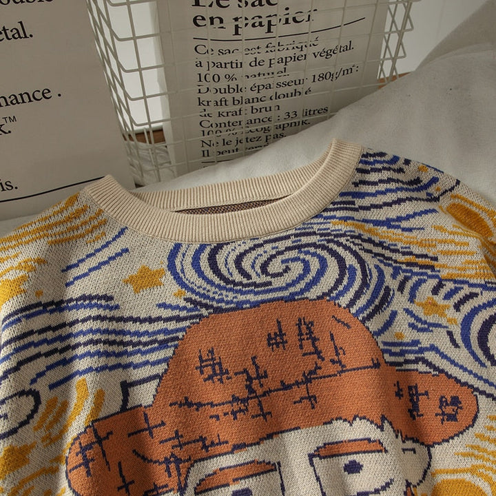 Van gogh Cartoon Jumper