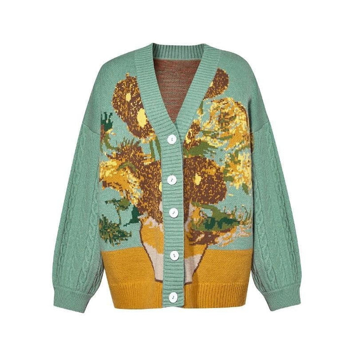 Van Gogh Vintage Cardigan Knit Jumper