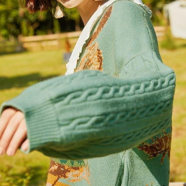 Van Gogh Vintage Cardigan Knit Jumper