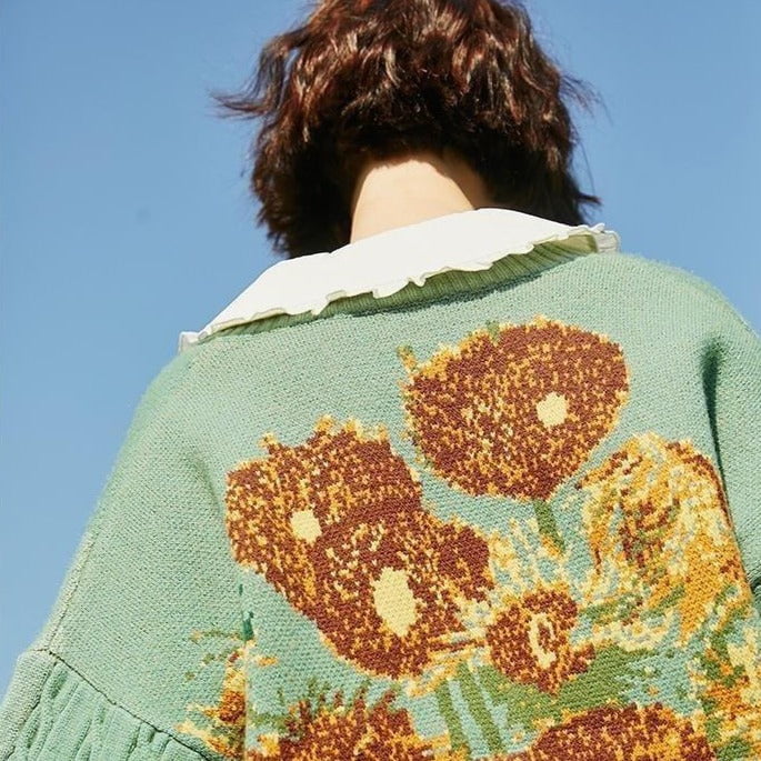 Van Gogh Vintage Cardigan Knit Jumper