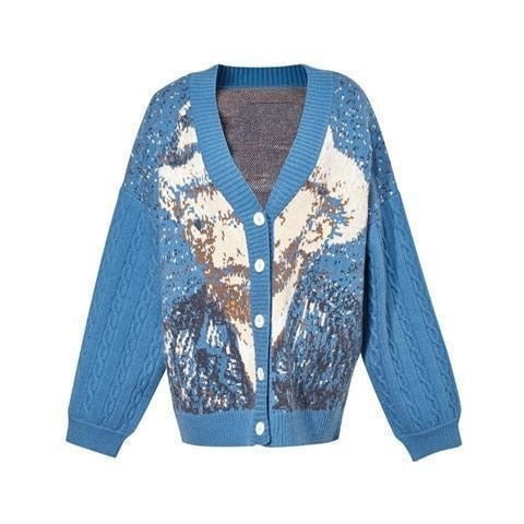 Van Gogh Vintage Cardigan Knit Jumper