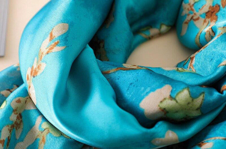 Almond blossom silk Scarf